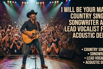 be your country singer songwriter lead vocalist for lyrics and acoustic demo