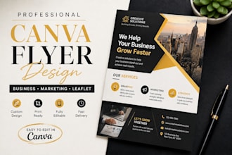 design a canva business flyer marketing flyer or leaflet