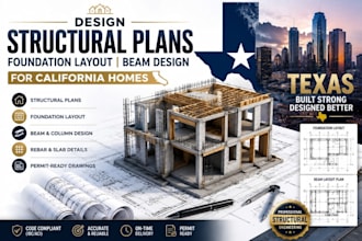 design structural plans foundation layout beam design for california homes