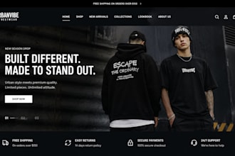 streetwear website y2k website shopify store clothing website clothing brand