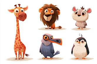 draw detail animal illustrations