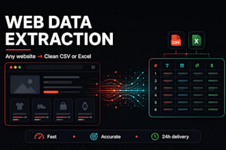 scrape any website and deliver clean CSV or excel data