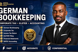 do german bookkeeping, corporate tax, income tax return and elster filing faster