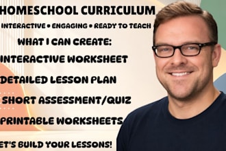 design homeschool curriculum lesson plans with interactive printable worksheet