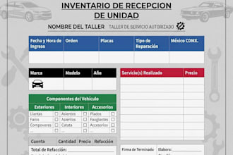 design a professional work order for your auto repair shop