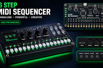 design midi step sequencer pcb standalone midi seq hardware 16 step midi seq pcb