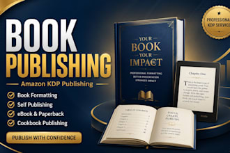 format and publish your ebook, cookbook, and paperback on amazon KDP