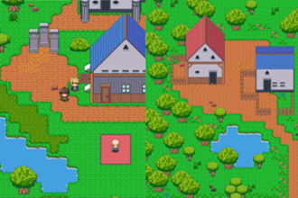 make top down pixel art tileset, pixel art sprite sheet, pixel art game assets