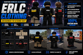 design custom roblox clothes, erlc clothing, erlc uniform, erlc staff clothing