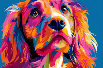 illustrate your cat dog or your pet into vector pop art portrait