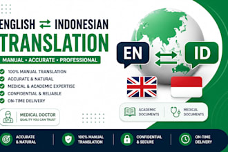 translate english to indonesian and indonesian to english manually