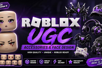 build custom roblox ugc accessories and face design