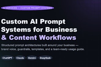 create custom ai prompt systems for business and content workflows