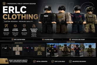 design custom roblox clothes, erlc clothing, erlc uniform, erlc staff clothing