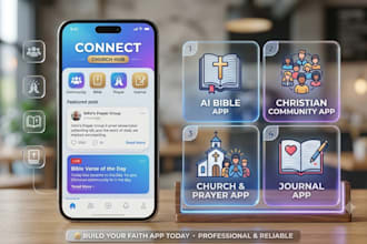 build ai bible app, christian community app, church app, prayer app, journal app