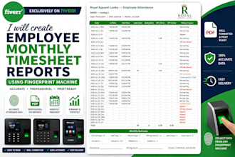 generate monthly timesheet reports from biometric attendance