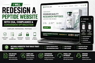 redesign a peptide website with coa, compliance, and conversion optimization
