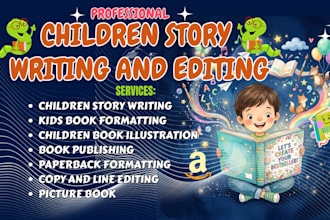 be your children book editor, edit kids story book, format kids picture book