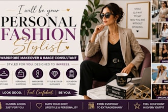 fashion stylist, wardrobe makeover and image consultant combinations