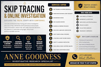 conduct skip tracing, osint and due diligence research