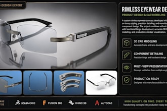 create 3d cad models and blueprints for product design