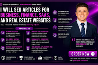seo articles for business, finance, saas, and real estate websites
