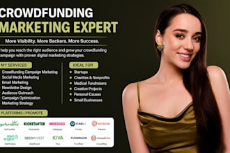 promote  kickstarter gofundme indiegogo crowdfunding campaign