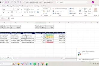 do excel data entry, data cleaning, and CRM dashboard