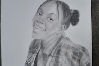 draw a realistic pencil portrait