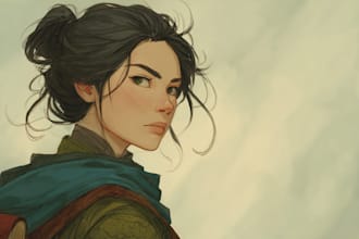 create detailed full body dnd character art with armor and weapons