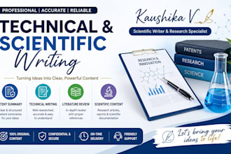 write biotechnology medical and research based technical content