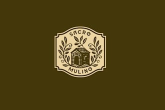 design sacred forest olive oil logo