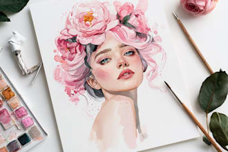 illustrate anything in watercolor style