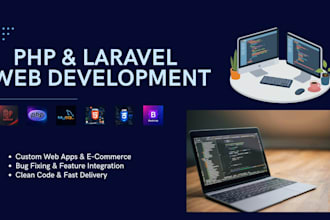 develop fix or customize PHP laravel ecommerce websites and web applications