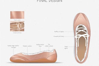 design professional footwear design with techpack