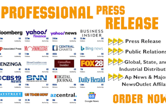 write and distribute your press release to premium media