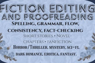 proofread and edit your short story or fiction manuscript