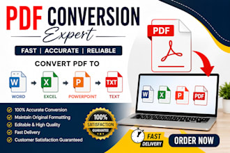 convert PDF to word, excel, or editable documents