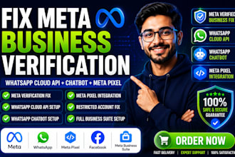 fix meta business verification whatsapp cloud api whatsapp chatbot meta pixel