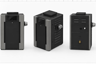 create 3d cad design for heating outdoor machine, heating pad design dfm