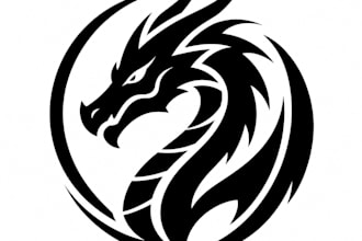 design dragon logo for gaming, esports, business, and brands