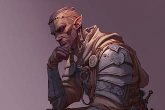 draw your dnd character, fantasy oc, or rpg portrait