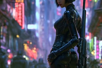 design anime character, cyberpunk character