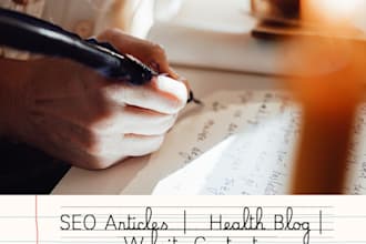 write SEO health blog articles and medical website content