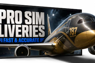 create custom livery design for airplane livery on msfs