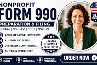 prepare and file nonprofit form 990, 990n, 990ez, and 990pf returns