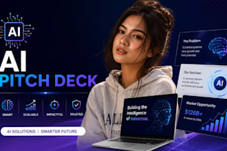 ai sales presentation, startup pitch deck, artificial intelligence deck design