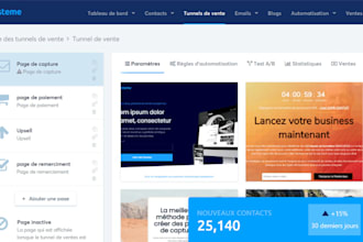 design sales funnel landing page using groove funnel, groove kart, ghl, hubspot