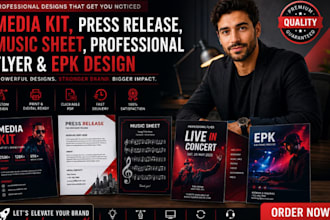 epk, press kit, social media kit, party flyer design, , media kit, one sheet