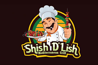 make a premium chef logo for restaurants, cafes and bakeries